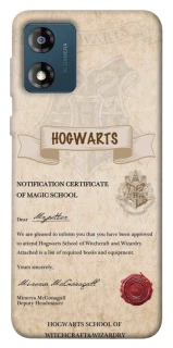 Чохол на Motorola Moto E13 The Hogwarts acceptance letter фото 1 з 1