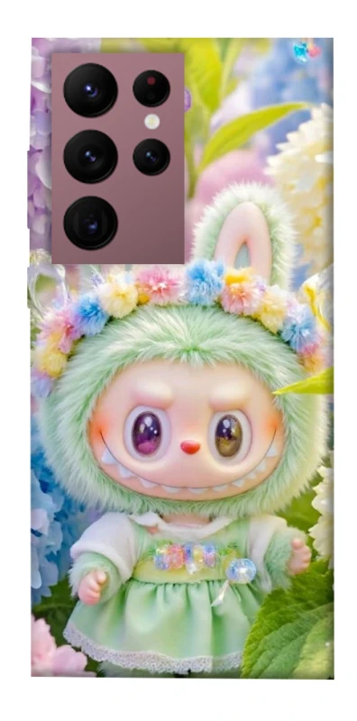 Чохол на Samsung Galaxy S22 Ultra Labubu & Flowers ver.2 фото 1 з 1