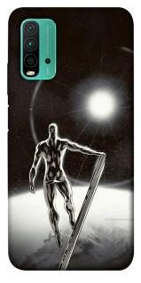 Чехол на Xiaomi Redmi Note 9 4G / Redmi 9 Power Серебряный сёрфер фото 1 из 1