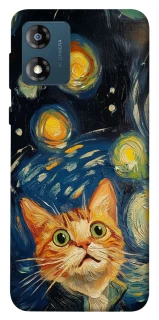 Чехол на Motorola Moto E13 paint cat фото 1 из 1