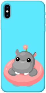 Чехол на Apple iPhone X (5.8") Adopt Me Hippo Floatie фото 1 из 1