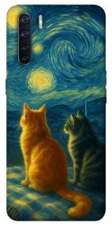 Чохол на Oppo A91 Cats under the stars фото 1 з 1
