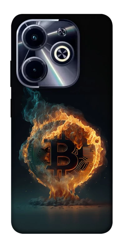 Чохол на Infinix Hot 40i Fire Bitcoin фото 1 з 1
