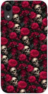 Чехол на Apple iPhone XR (6.1") Черепа и розы фото 1 из 1