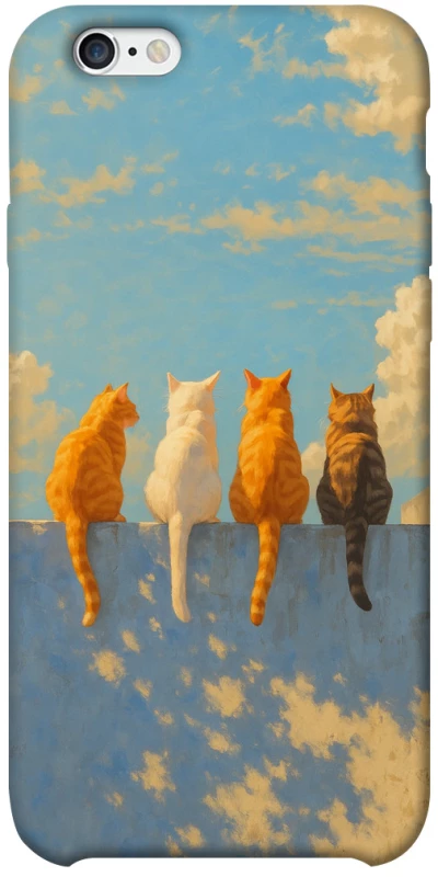 Чехол на Apple iPhone 6/6s plus (5.5") cats on wall фото 1 из 1