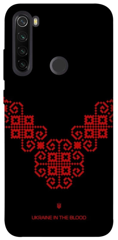 Чохол на Xiaomi Redmi Note 8T Чорно-червона вишиванка фото 1 з 1