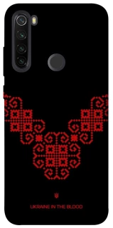 Чохол на Xiaomi Redmi Note 8T Чорно-червона вишиванка фото 1 з 1
