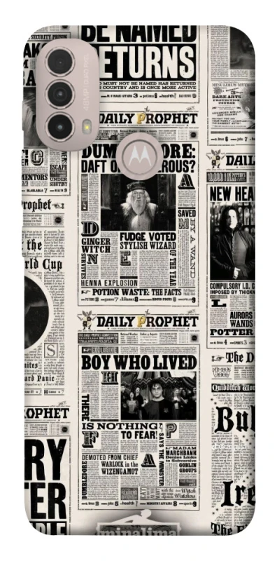 Чохол на Motorola Moto E40 Harry Potter newspaper фото 1 з 1