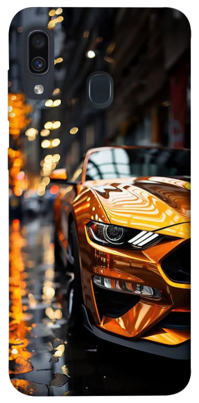 Чехол на Samsung Galaxy A20 / A30 Golden sports car фото 1 из 1