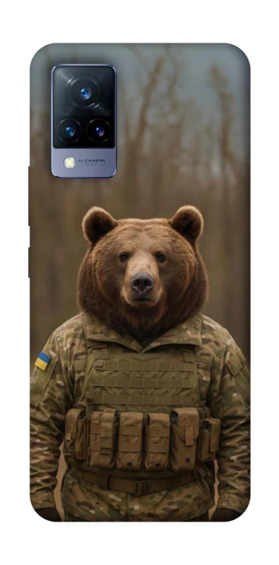 Чехол на Vivo V21 Медведь защитник фото 1 из 1