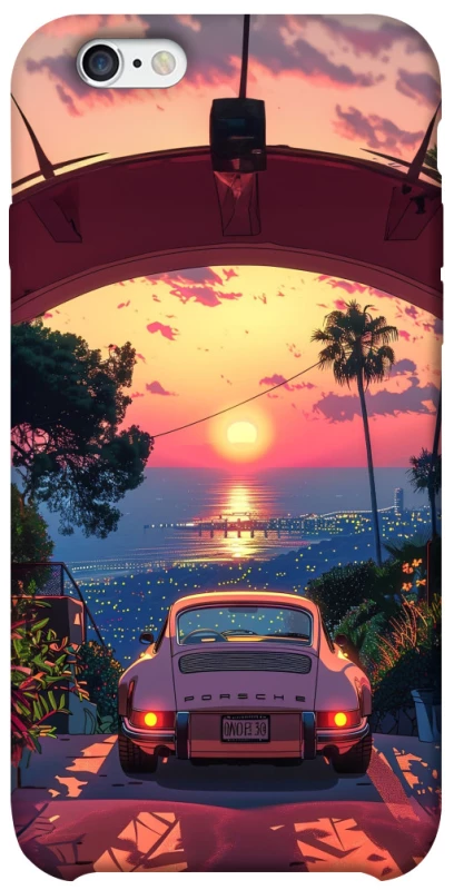 Чехол на Apple iPhone 6/6s (4.7") Porsche at sunset фото 1 из 1