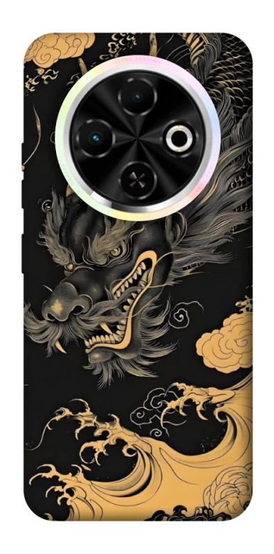 Чохол на TECNO Spark 30C gold dragon фото 1 з 1