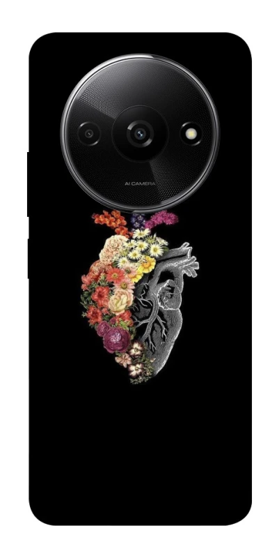 Чохол на Xiaomi Redmi A3 Heart with flowers фото 1 з 1