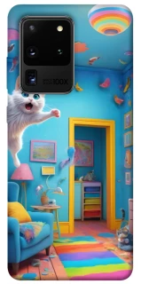 Чехол на Samsung Galaxy S20 Ultra crazy cat фото 1 из 1