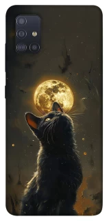 Чохол на Samsung Galaxy M51 Кіт під місяцем v2 фото 1 з 1