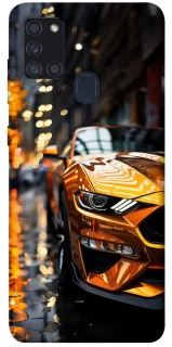 Чохол на Samsung Galaxy A21s Golden sports car фото 1 з 1