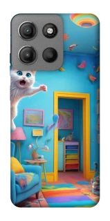 Чохол на Motorola Moto G15 Power crazy cat фото 1 з 1
