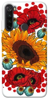 Чохол на Xiaomi Redmi Note 8T Соняшники та маки фото 1 з 1