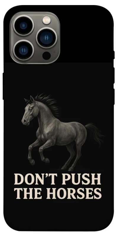 Чохол на Apple iPhone 12 Pro Max (6.7") Don't push the horses фото 1 з 1