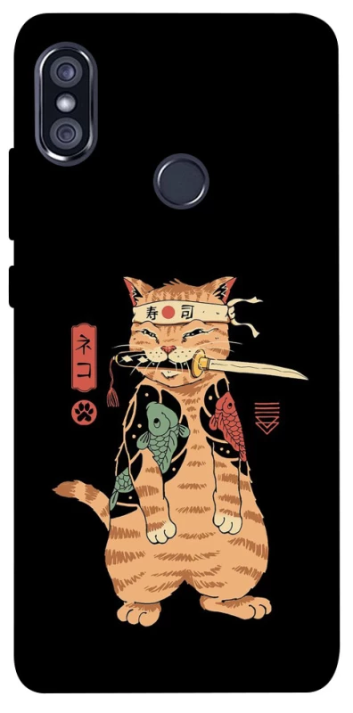 Чехол на Xiaomi Redmi Note 5 Pro / Note 5 (AI Dual Camera) Кот-самурай фото 1 из 1