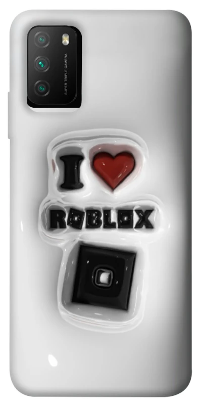 Чехол на Xiaomi Poco M3 I love Roblox фото 1 из 1