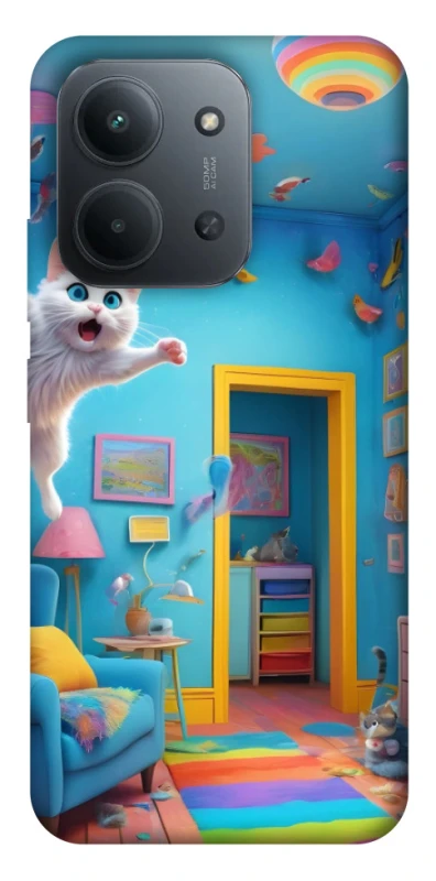 Чохол на Xiaomi Redmi 15C (EU) crazy cat фото 1 з 1