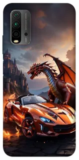 Чехол на Xiaomi Redmi 9T Сar and dragon фото 1 из 1