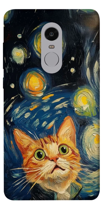 Чехол на Xiaomi Redmi Note 4X / Note 4 (Snapdragon) paint cat фото 1 из 1