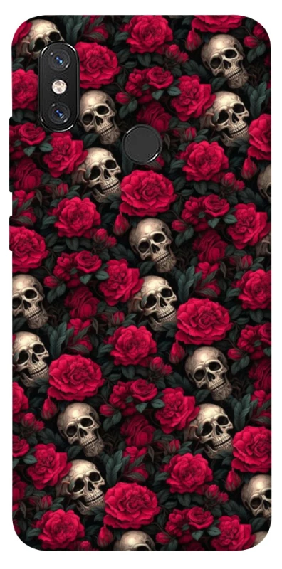 Чохол на Xiaomi Mi 8 Черепа та рози фото 1 з 1