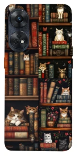 Чехол на Oppo Reno 8T 4G Cats & Books фото 1 из 1