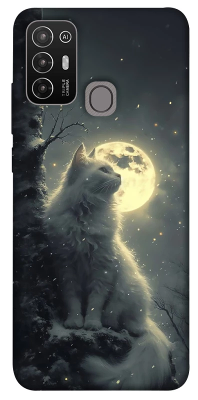 Чохол на ZTE Blade A52 Кіт під місяцем фото 1 з 1