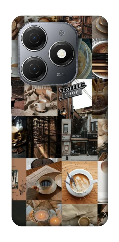 Чохол на TECNO Spark 20 Coffee collage ver.3 фото 1 з 1