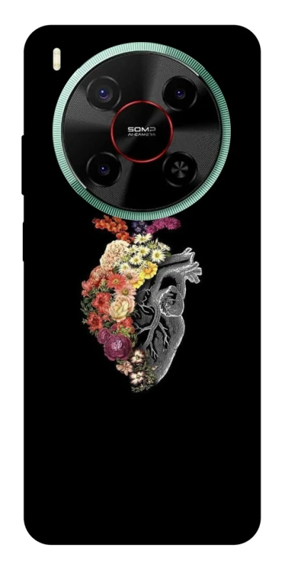 Чохол на ZTE Nubia V70 Max Heart with flowers фото 1 з 1