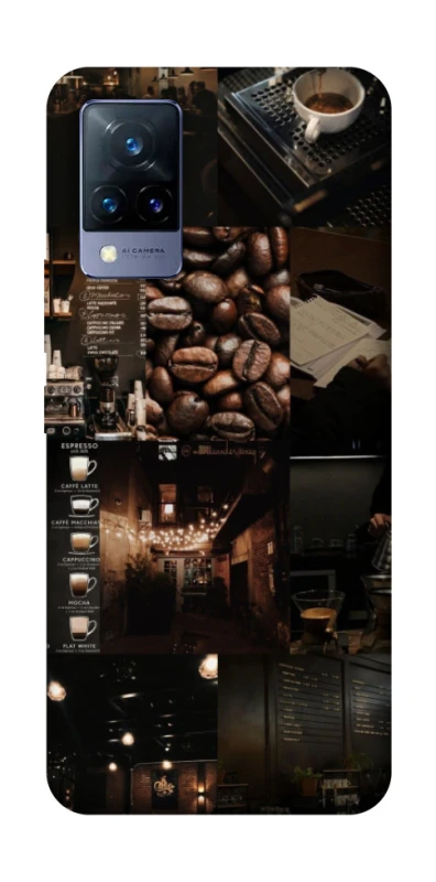 Чохол на Vivo V21 Coffee collage ver.1 фото 1 з 1