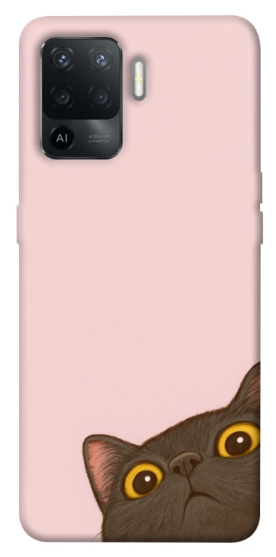 Чохол на Oppo Reno 5 Lite Peeping cat фото 1 з 1