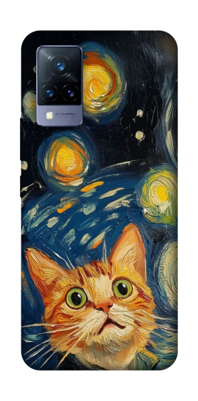 Чехол на Vivo V21 paint cat фото 1 из 1
