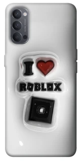Чохол на Oppo Reno 4 I love Roblox фото 1 з 1