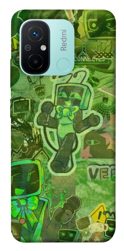 Чохол на Xiaomi Redmi 12C / Poco C55 Dandysworld tv green theme фото 1 з 1