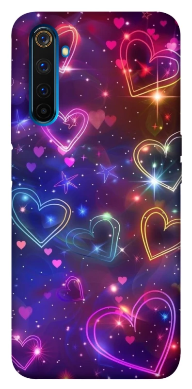 Чохол на Realme 6 Pro Drawn hearts фото 1 з 1