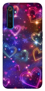 Чохол на Realme 6 Pro Drawn hearts фото 1 з 1
