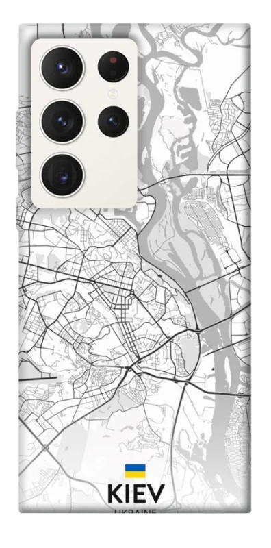 Чохол на Samsung Galaxy S23 Ultra Kiev white map фото 1 з 1