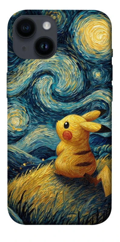 Чохол на Apple iPhone 14 (6.1") Pikachu and Van Gogh фото 1 з 1