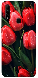 Чохол на Oppo A31 Червоні тюльпани фото 1 з 1