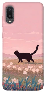Чохол на Samsung Galaxy A02 cat on a field фото 1 з 1