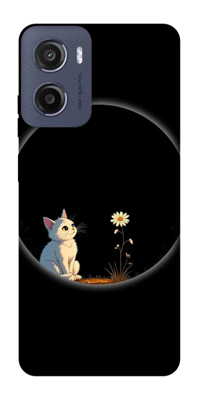 Чохол на Motorola Moto G05 Cat and flower фото 1 з 1