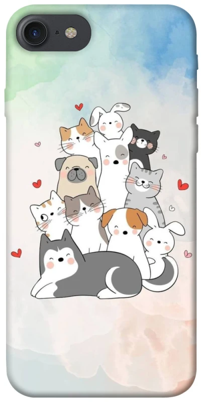 Чохол на Apple iPhone 7 / 8 (4.7") Funny Pets ver.2 фото 1 з 1