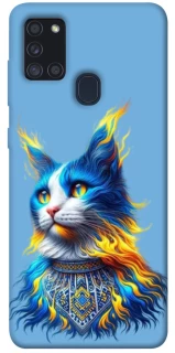 Чехол на Samsung Galaxy A21s Кот патриот фото 1 из 1