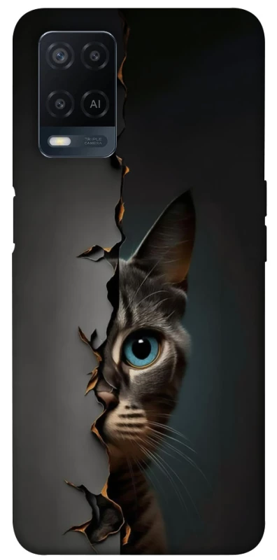 Чехол на Oppo A54 4G Кот-подглядыватель v2 фото 1 из 1
