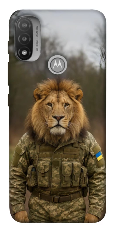 Чехол на Motorola Moto E20 Лев защитник фото 1 из 1