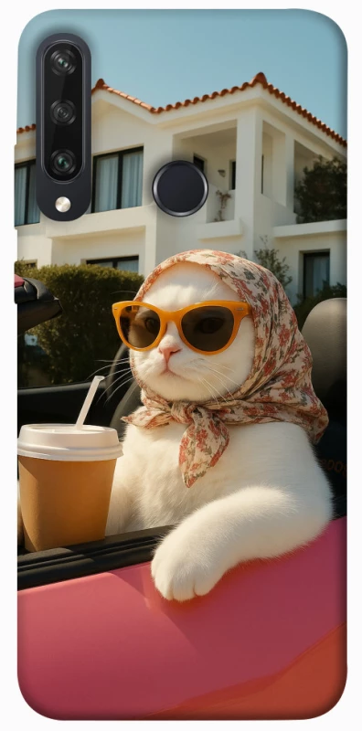 Чохол на Huawei Y6p Stylish Cat Cruise фото 1 з 1